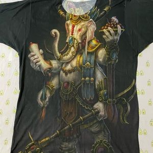 Large men’s Ganesh Rage On t-shirt. Front and back print. Never worn